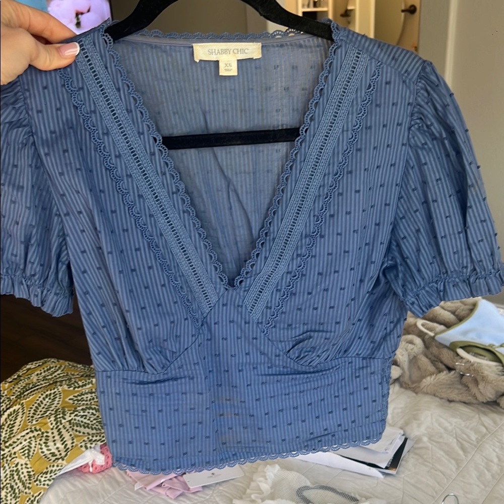 Shabby Chic Blue Women's Top